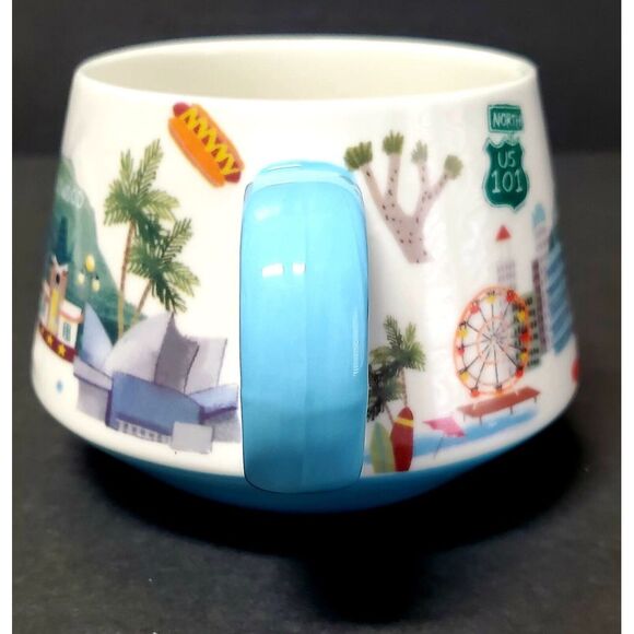 Los Angeles Coffee Mug Tea Cup LA Landmark Porcelain Vibrant Color Grace Teaware - Picture 2 of 9